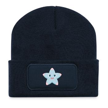 Cheerful and smiling starfish - Recycled Patch Beanie - french navy - Front