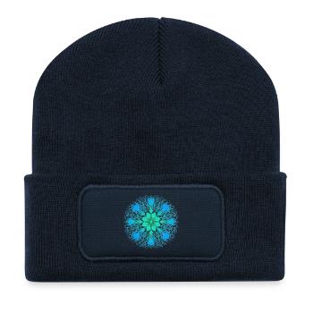 Floral Mandala - Recycled Patch Beanie - french navy - Front