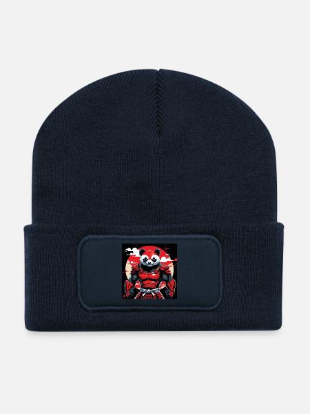 Roter Panda Zen-Geist - Recycelte Patch Beanie - French Navy