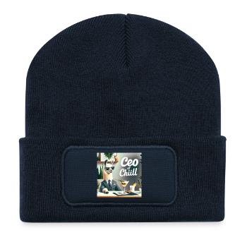 CEO of Chill - Recycelte Patch Beanie - French Navy - Vorne