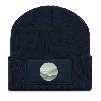 Mountains in pastel shades Serenity - Recycled Patch Beanie - french navy - Front