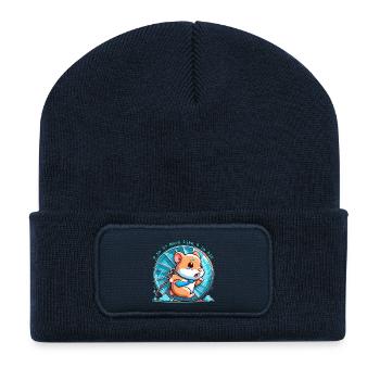 9 to 5? More Like 9 to Die - Recycled Patch Beanie - french navy - Front