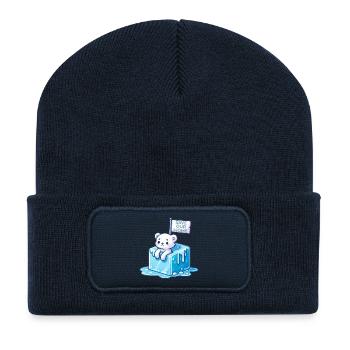 Sauvez notre maison - Beanie recyclé à patch - bleu marine - Devant