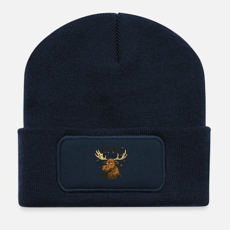 Elch Quittin Magnet Design - Recycelte Patch Beanie - French Navy