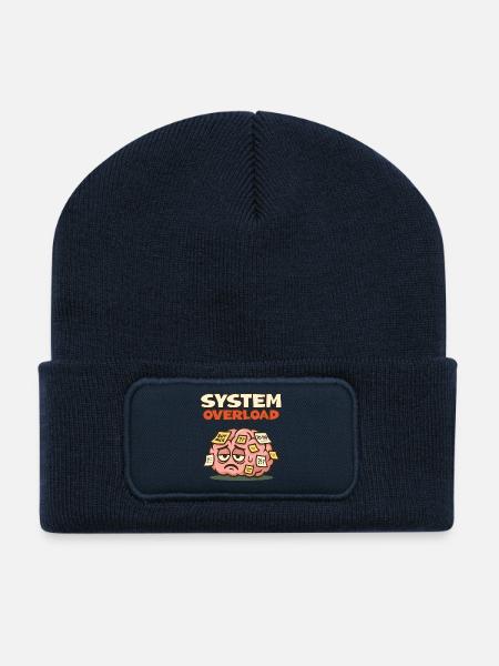 System Overload Brain - Recycled Patch Beanie - french navy