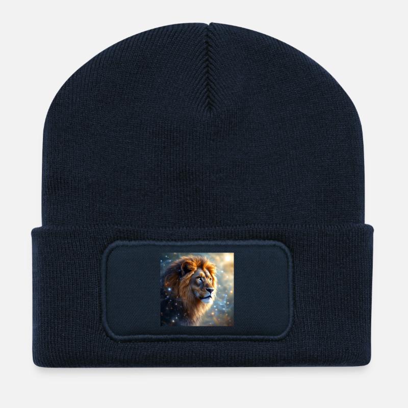 Power Animal Lion - Recycled Patch Beanie - french navy