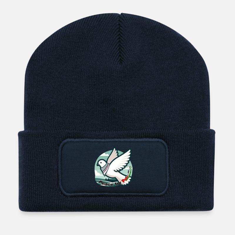 Peace for Palestine - Recycled Patch Beanie - french navy