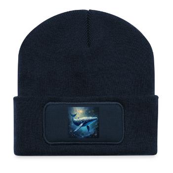 Power Animal Galactic Whale - Recycled Patch Beanie - french navy - Front