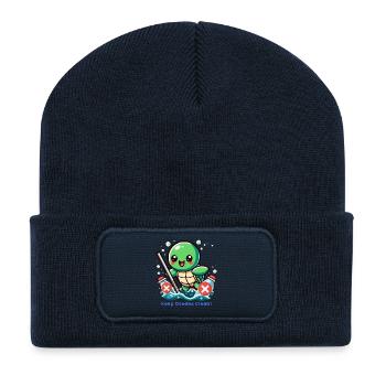 Keep Oceans Clean - Recycled Patch Beanie - french navy - Front