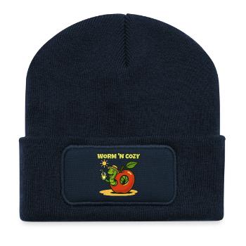 Salon de fruits Worm 'N Cozy Sunshine - Beanie recyclé à patch - bleu marine - Devant