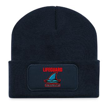 T shirt de sauveteur les yeux de l’océan - Beanie recyclé à patch - bleu marine - Devant