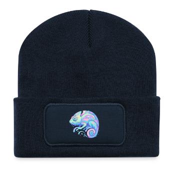 Pastel Chameleon - Recycled Patch Beanie - french navy - Front
