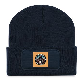 J’ai juste besoin de café et de ma tarentule araignée - Beanie recyclé à patch - bleu marine - Devant