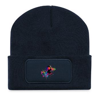 Sound Splash - Recycled Patch Beanie - french navy - Front