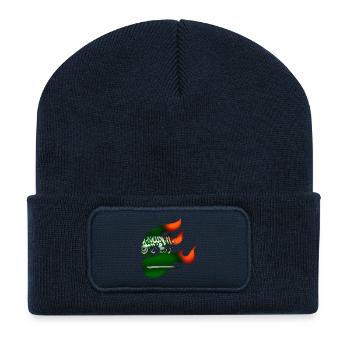 Saudi-Arabien Flagge - Saudi-Arabien - Ninja - Recycelte Patch Beanie - French Navy - Vorne