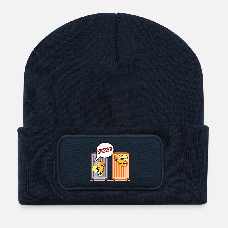 FERIEN STRESS URLAUBSKOFFER - Recycelte Patch Beanie - French Navy