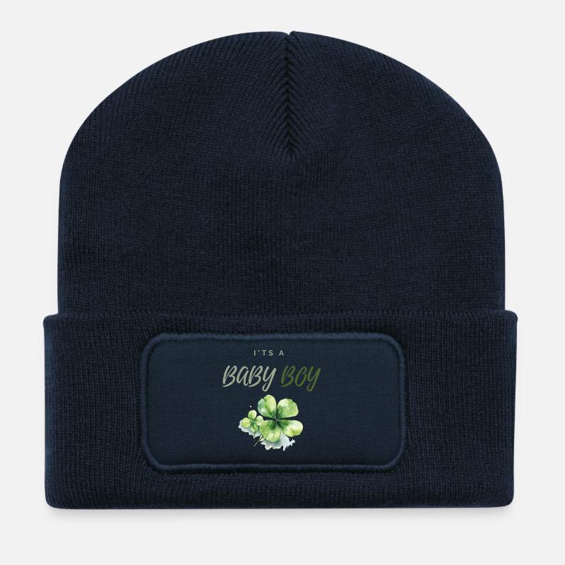 Kleiner Junge - Recycelte Patch Beanie - French Navy