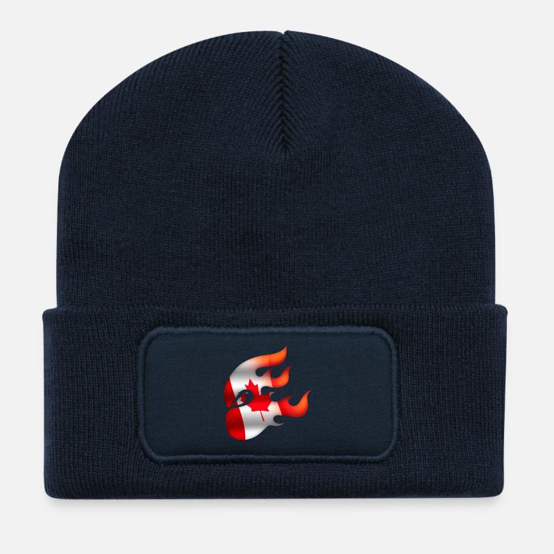 Flagge von Kanada - Kanada - Ninja - Recycelte Patch Beanie - French Navy