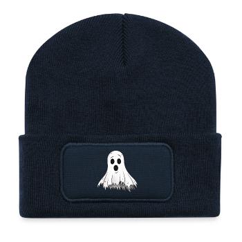 bettuch gespenst, halloween outfit - Recycelte Patch Beanie - French Navy - Vorne