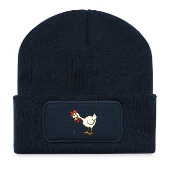 hen finding a nail - Recycled Patch Beanie - french navy - Front
