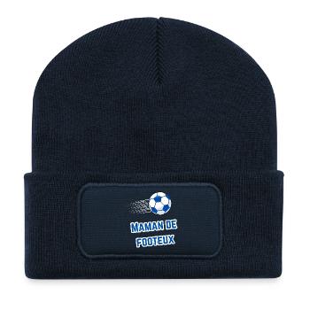 T-shirt Mom Supporter Footballer - Recycled Patch Beanie - french navy - Front
