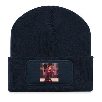Le flamenco avec l’art - Beanie recyclé à patch - bleu marine - Devant
