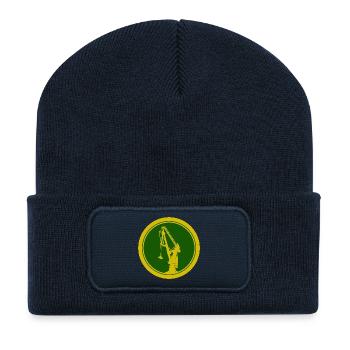 Harbour Crane Silhouette 02 - Recycled Patch Beanie - french navy - Front