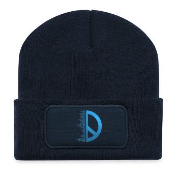 Pacifica - Paix - Beanie recyclé à patch - bleu marine - Devant