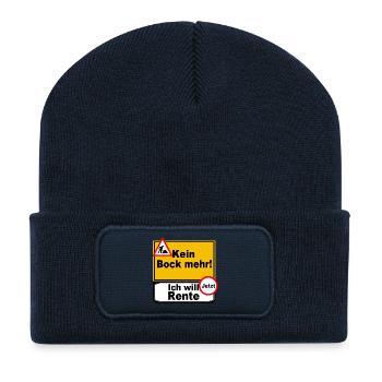 No more desire to retire now - Recycled Patch Beanie - french navy - Front