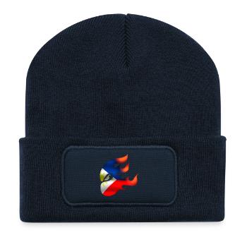 Philippine Flag - Philippines - Ninja - Recycled Patch Beanie - french navy - Front