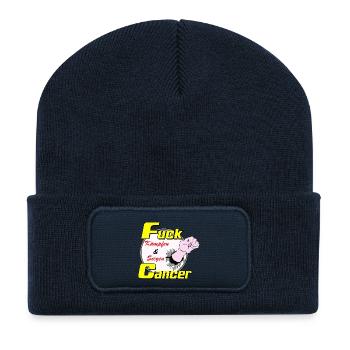 Fighting and winning against cancer - Recycled Patch Beanie - french navy - Front