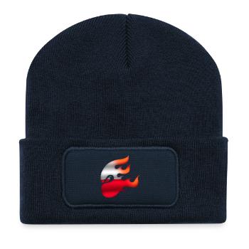 Flag of Poland - Poland - Ninja - Recycled Patch Beanie - french navy - Front