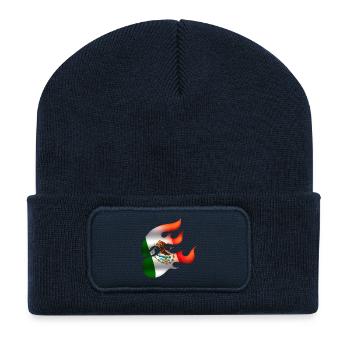 Flag of Mexico - Mexico - Ninja - Recycled Patch Beanie - french navy - Front