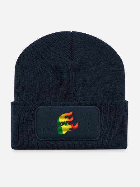 Drapeau du Sénégal - Sénégal - Ninja - Beanie recyclé à patch - bleu marine