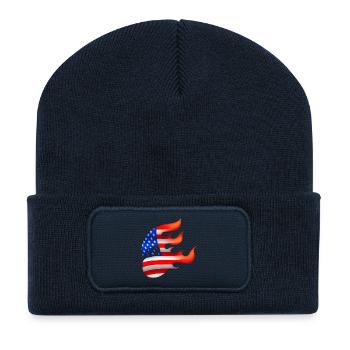 Flag of the United States - USA - Ninja - Recycled Patch Beanie - french navy - Front