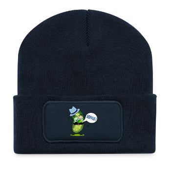 CORNICHONS À MOUSTACHE BAVARIA SERVUS - Beanie recyclé à patch - bleu marine - Devant