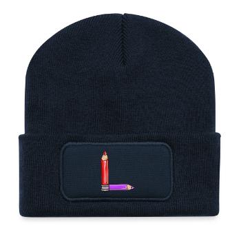LETTER L NAME - Recycled Patch Beanie - french navy - Front