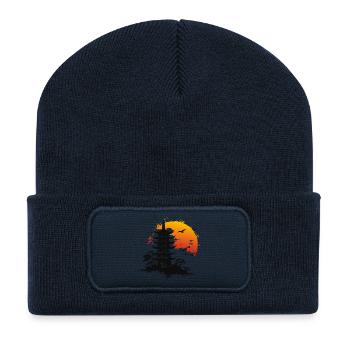 Pagoda Orange Japan - Recycled Patch Beanie - french navy - Front