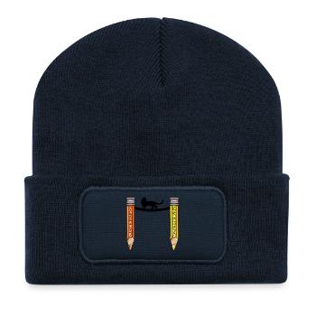 BALANCING SLACKLINING CAT - Recycled Patch Beanie - french navy - Front