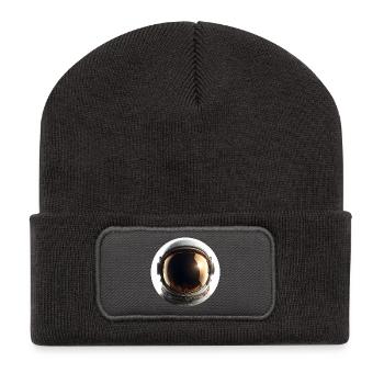 Astronaut helmet in sunlight - Recycled Patch Beanie - dark grey - Front