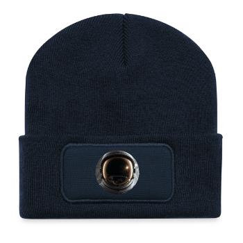 Space Astronaut Design - Recycled Patch Beanie - french navy - Front