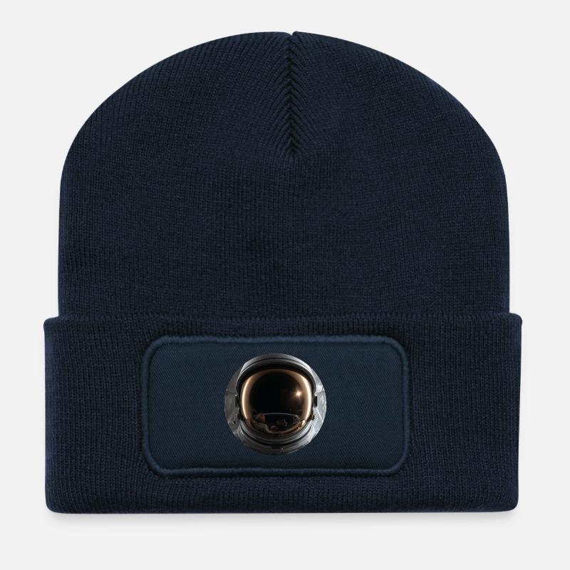 Weltraum-Astronauten Design - Recycelte Patch Beanie - French Navy