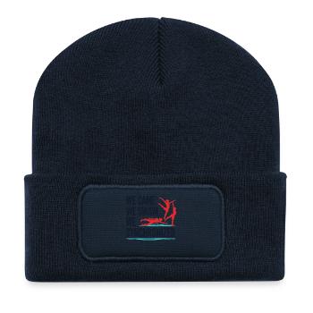 We Came We Swam We Synchronized Swimming Design  - Recycled Patch Beanie - french navy - Front