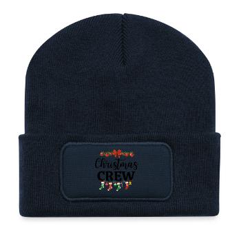 Équipage de Noël, Épouser Noël - Beanie recyclé à patch - bleu marine - Devant