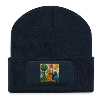 Skurriles Reich der Träume - Recycelte Patch Beanie - French Navy - Vorne