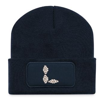 FRANZBRÖTCHEN ANFANGSBUCHSTABE L - NAME - Recycelte Patch Beanie - French Navy - Vorne