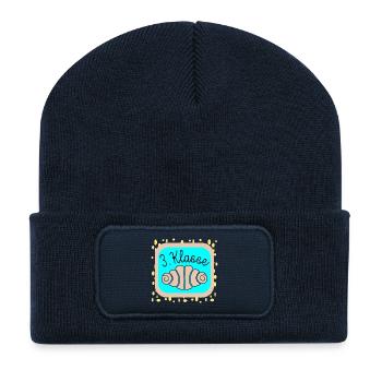 SCHULKIND FRANZBRÖTCHEN DRITTKLÄSSLER - Recycelte Patch Beanie - French Navy - Vorne
