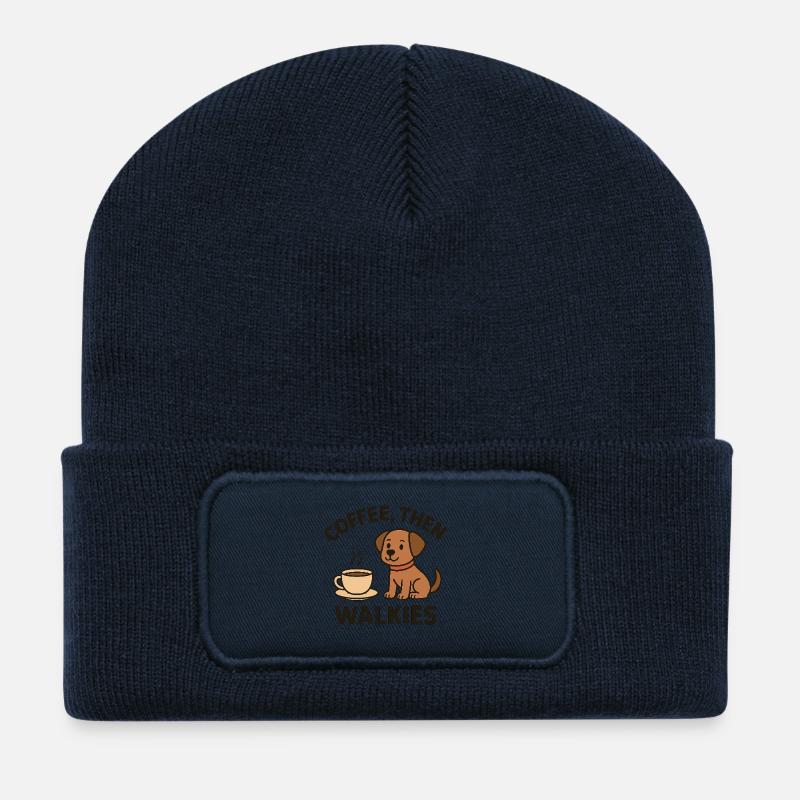 Coffes, Then Walkies - Recycelte Patch Beanie - French Navy
