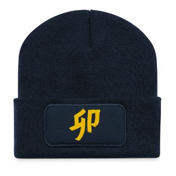 Hase (Tierkreiszeichen) Japanisches Schriftzeichen - Recycelte Patch Beanie - French Navy - Vorne