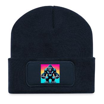 gorilla - Recycled Patch Beanie - french navy - Front